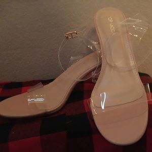 ****CYBER MONDAY***** Clear strappy heals